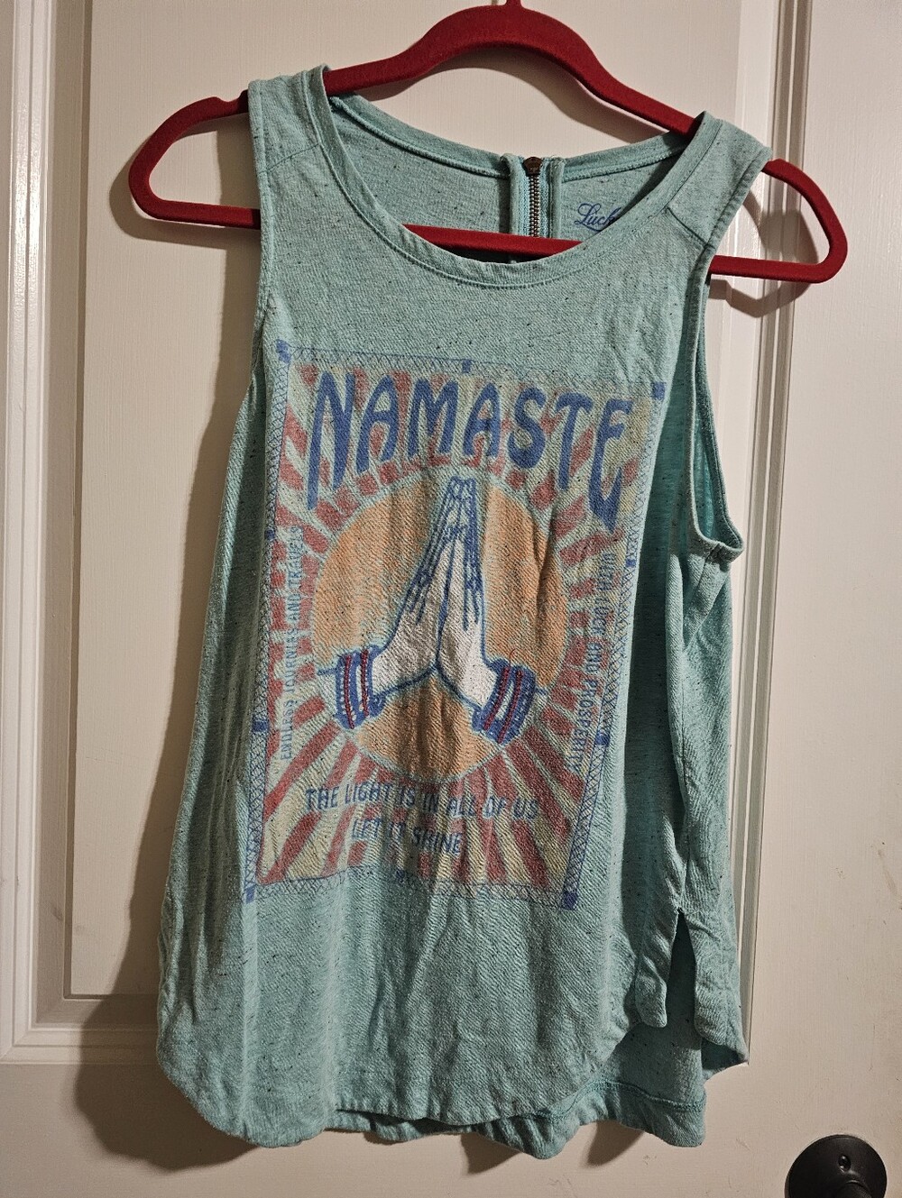 Lucy Aqua Graphic 'Namaste' Muscle Tank